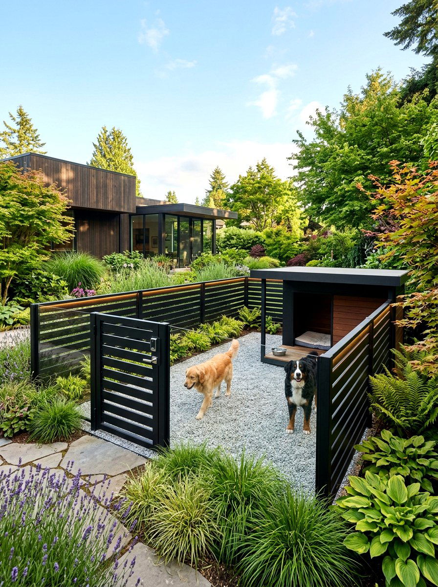 Modern Dog Run - 30 backyard dog run ideas
