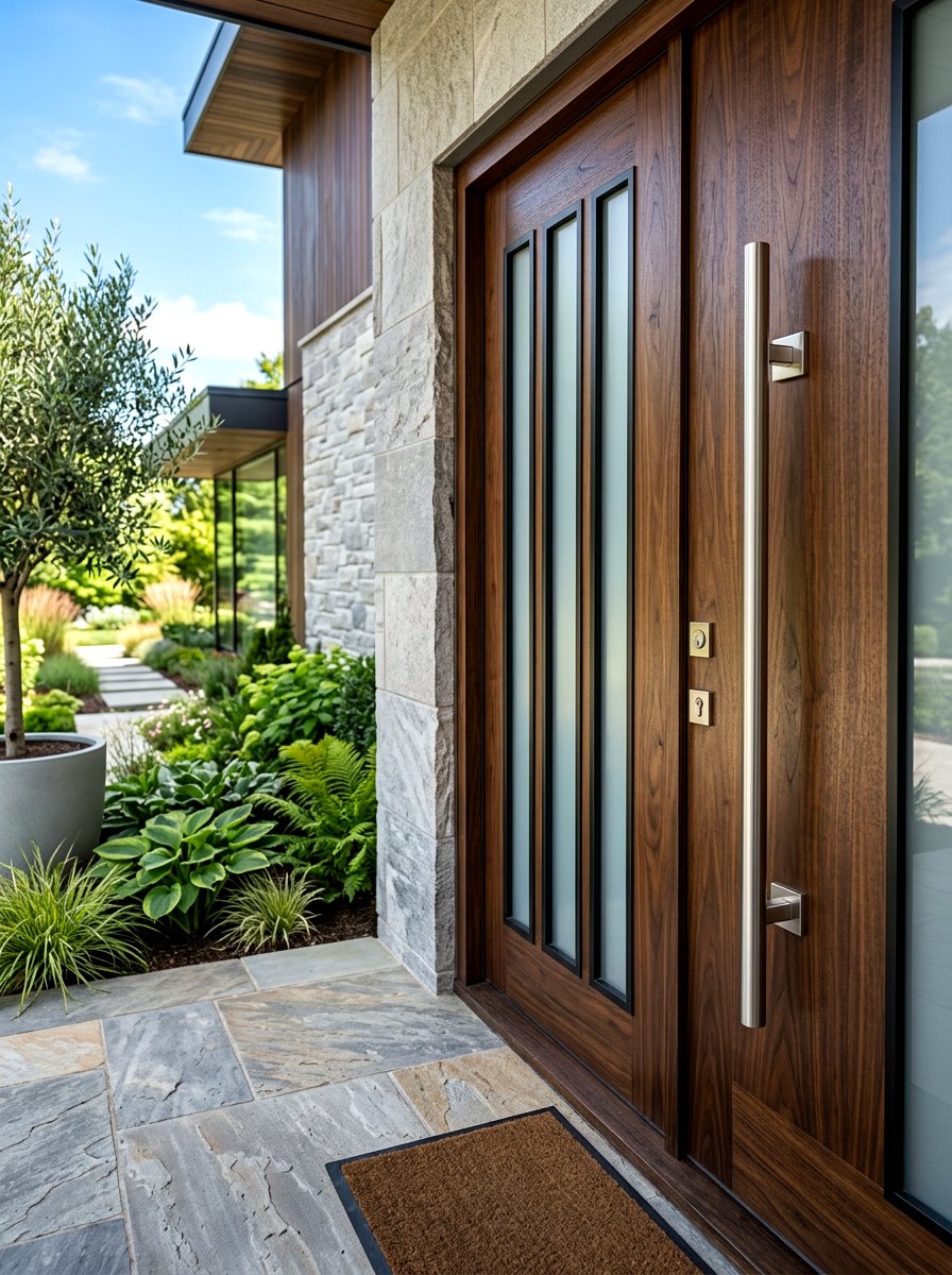 Modern Door Handle - 30 front door decor ideas