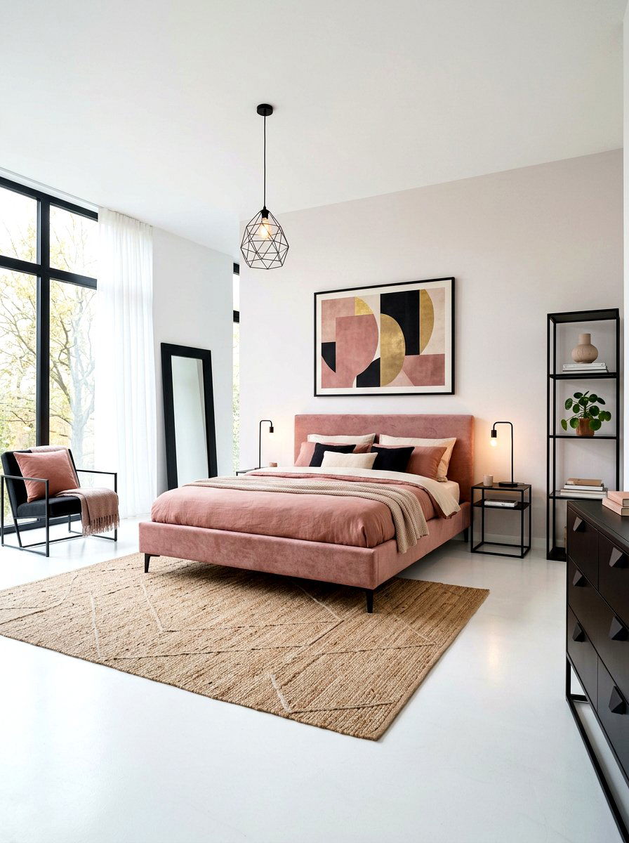 Modern Dusty Rose - 30 dusty rose bedroom ideas
