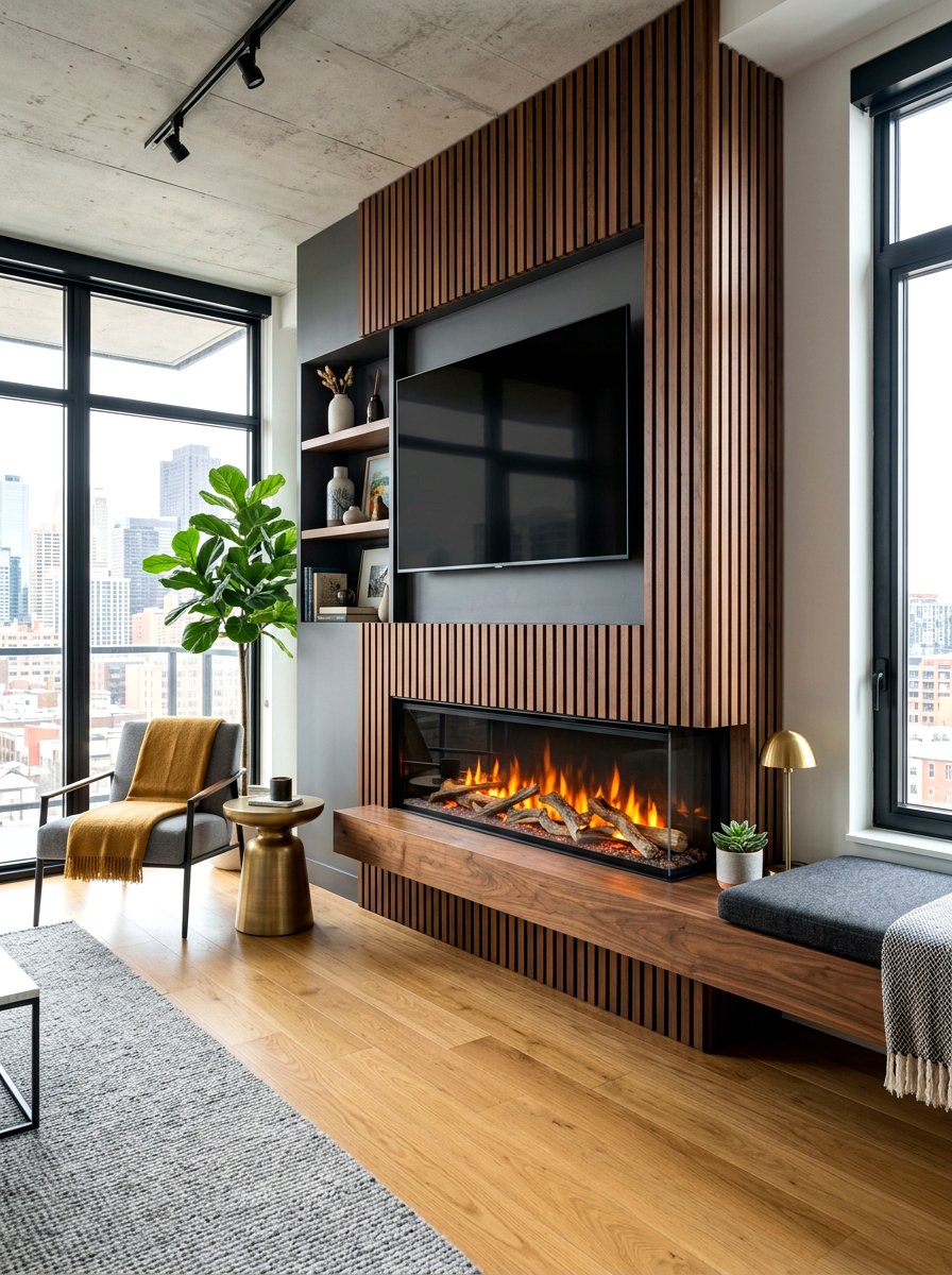 Modern Electric Fireplace Wall - 30 fireplace reading nook ideas