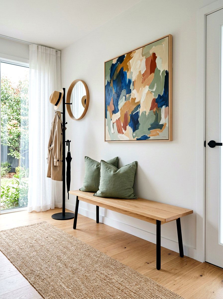 Modern Entryway Bench - 30 front hallway decor ideas