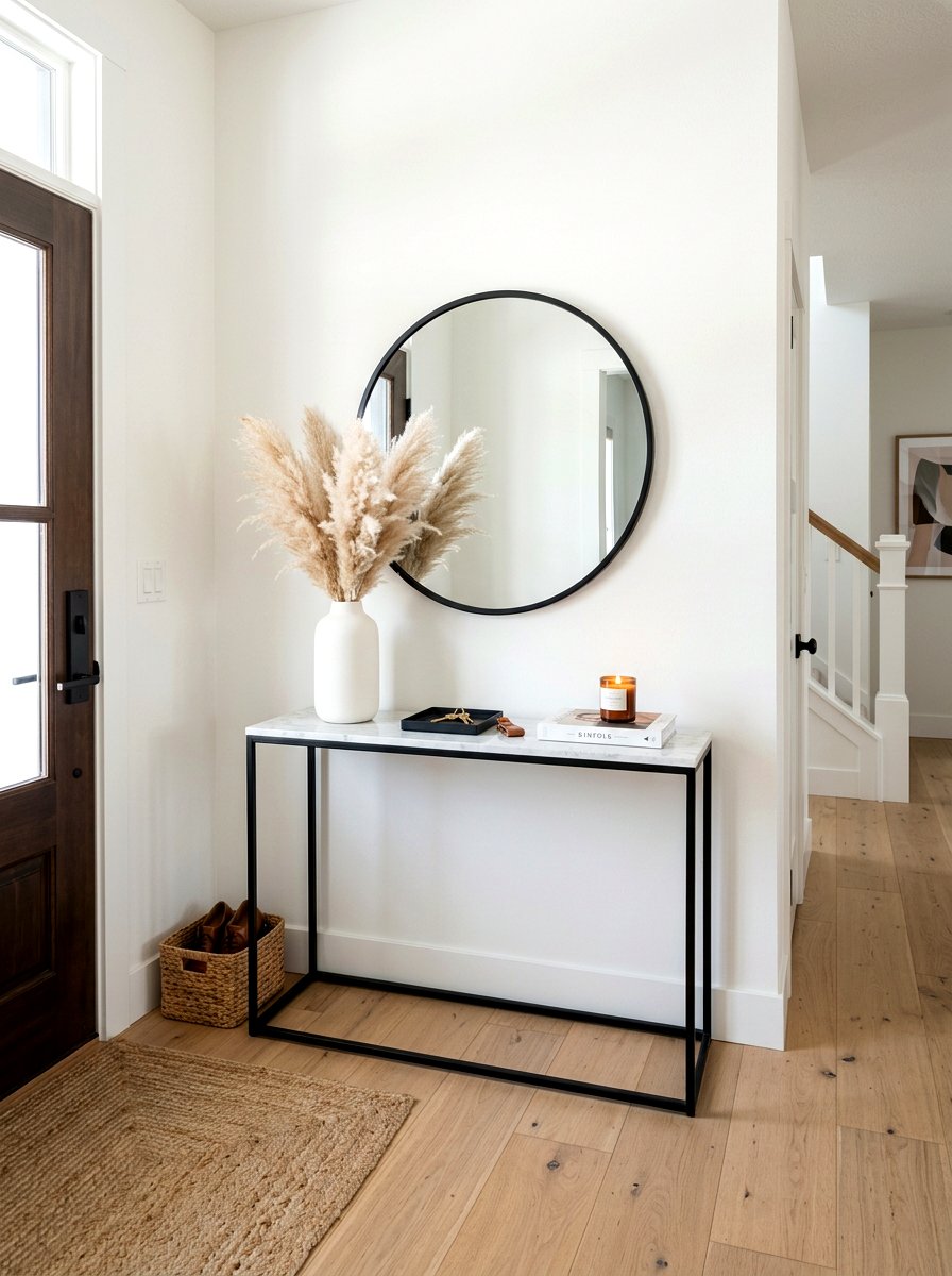 Modern Entryway Console - 30 console table decor ideas