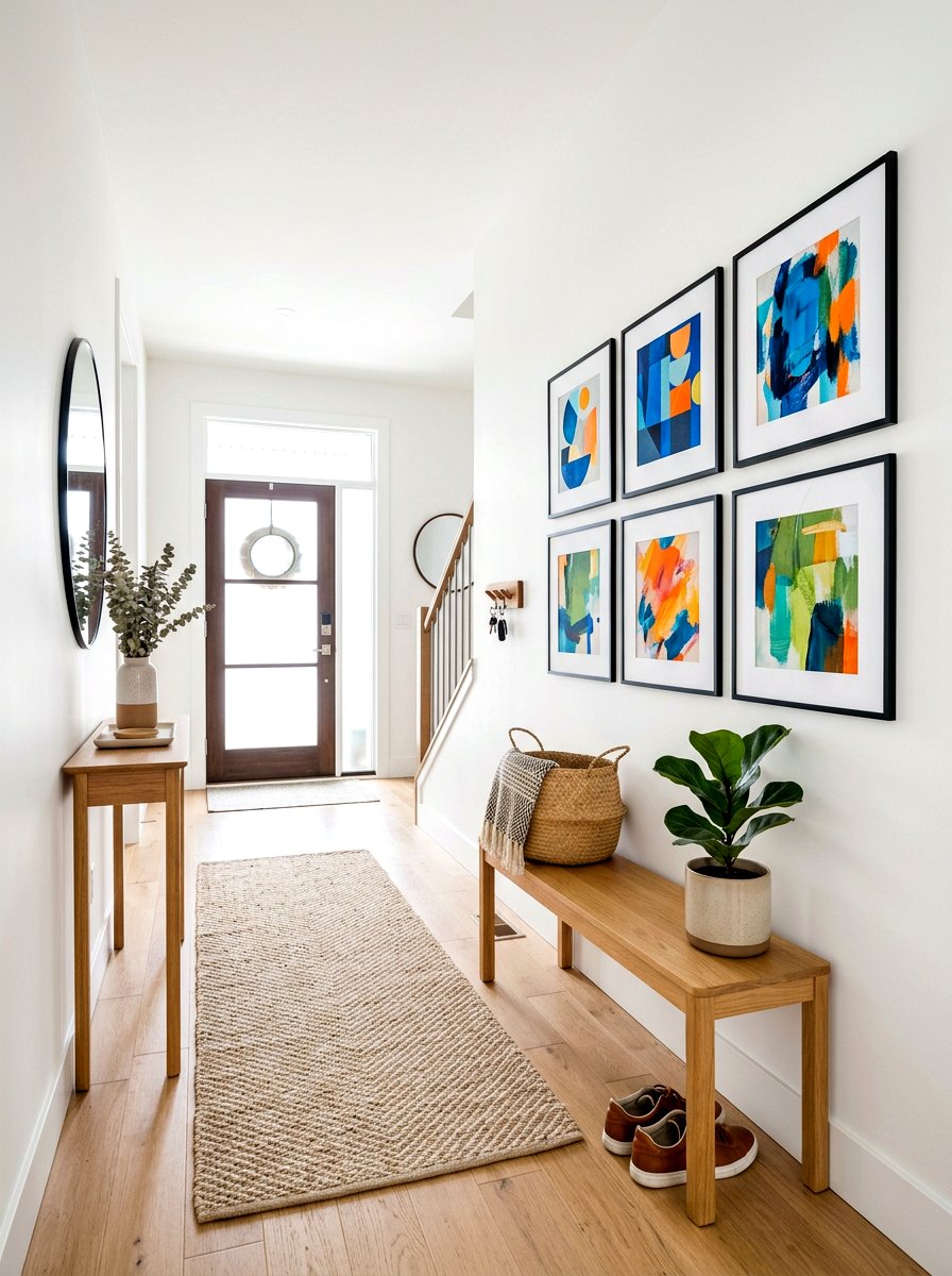Modern Entryway Gallery Wall - 30 TikTok entryway ideas