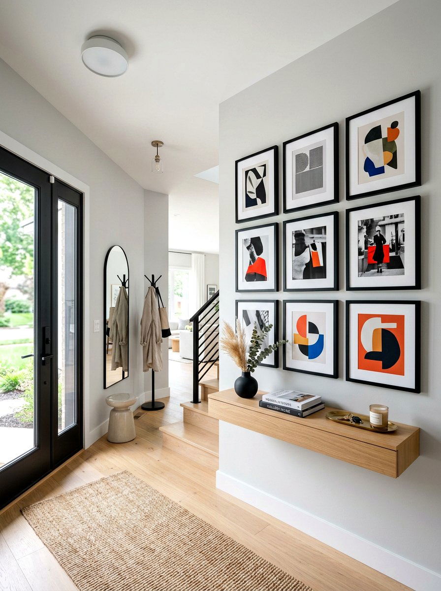 Modern Entryway Gallery Wall - 30 classic entryway ideas
