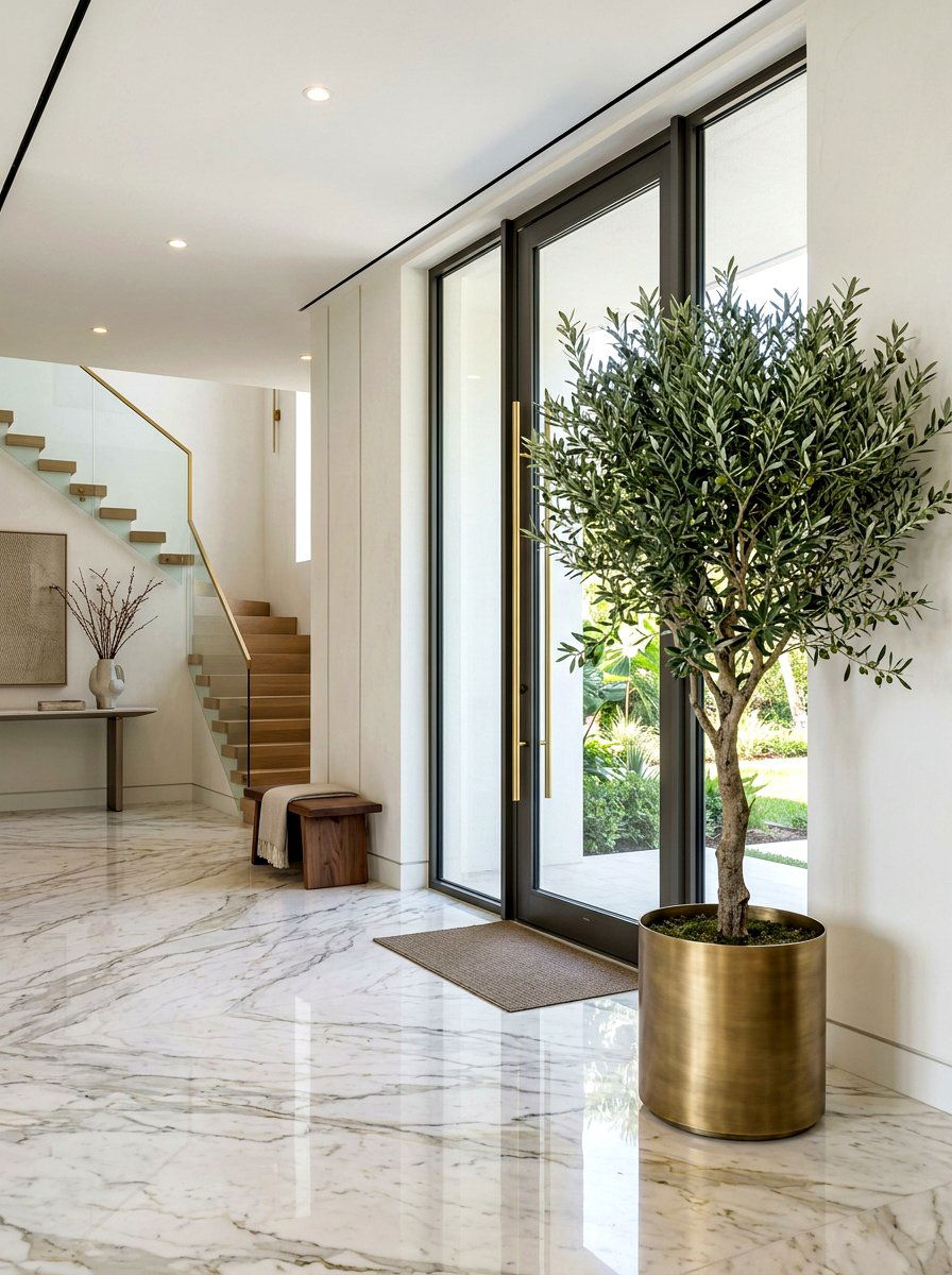 Modern Entryway Olive Tree - 30 olive tree entry ideas