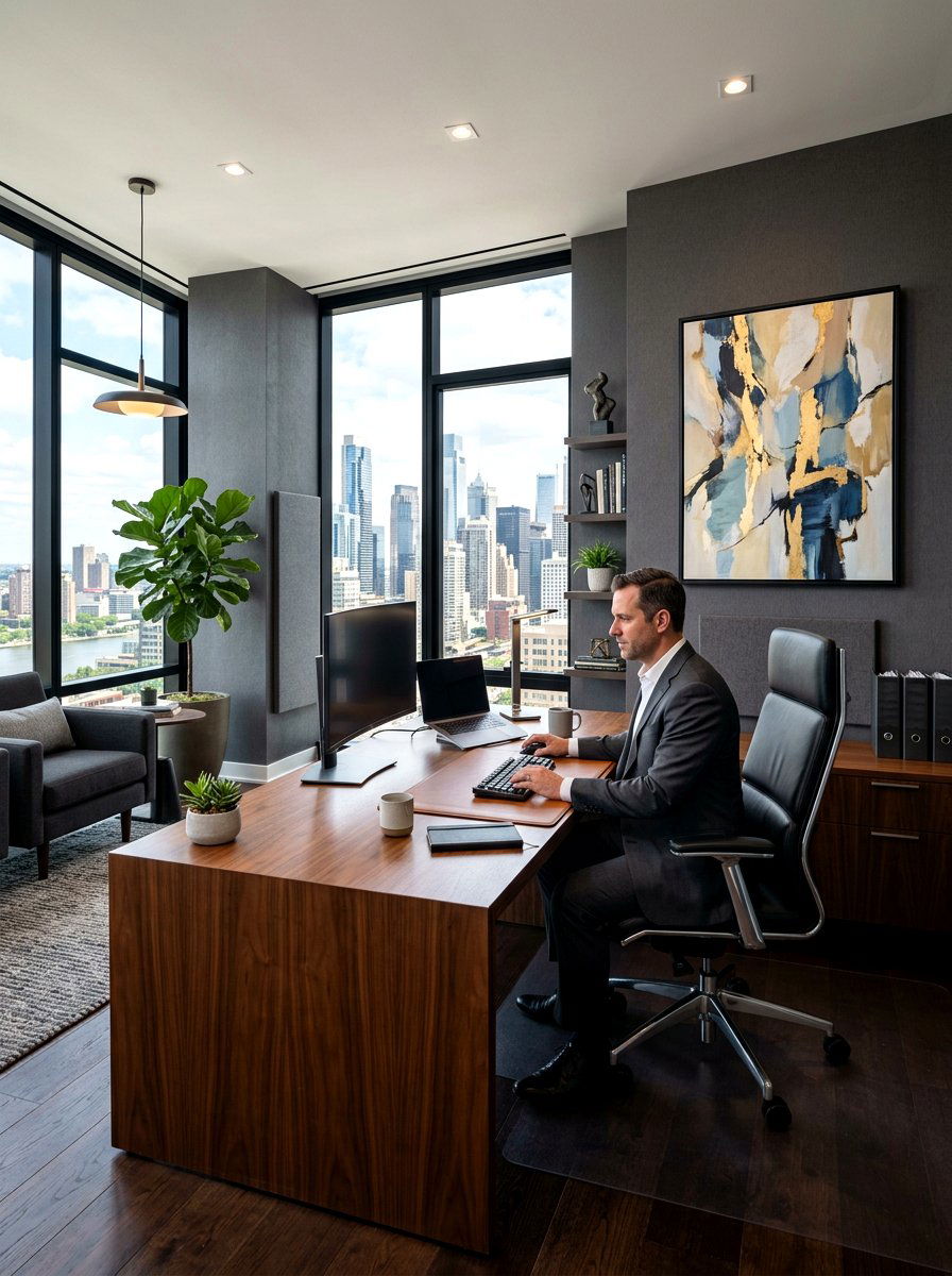 Modern Executive Home Office - 30 study room ideas