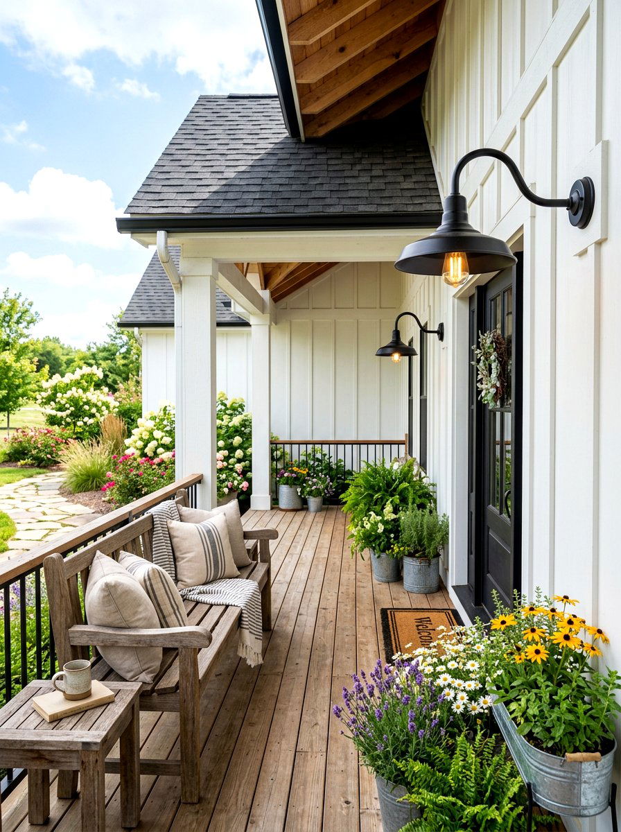 Modern Farmhouse Barn Light - 30 porch lantern ideas