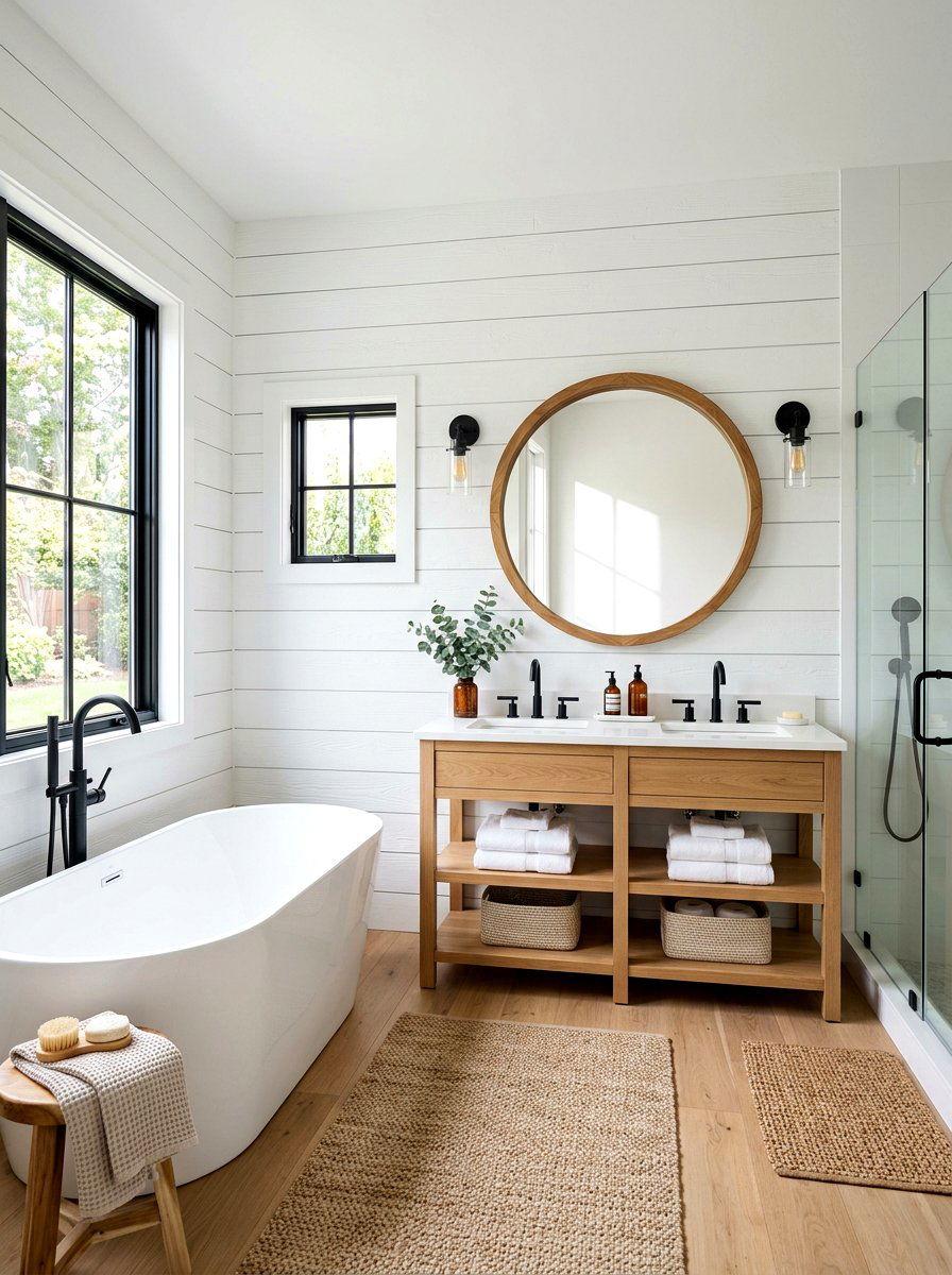 Modern Farmhouse Bathroom Shiplap - 30 shiplap wall ideas