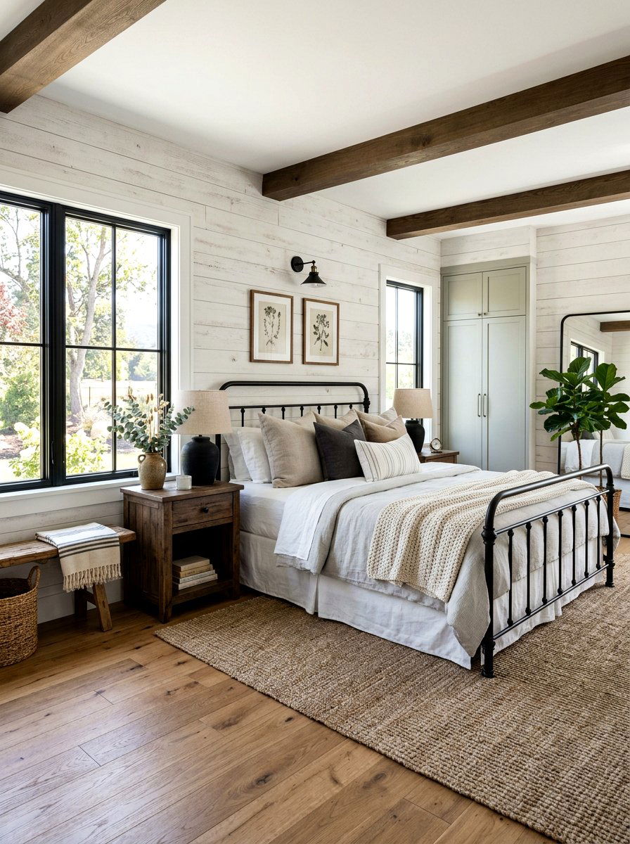 Modern Farmhouse Bedroom - 30 light and airy bedroom ideas