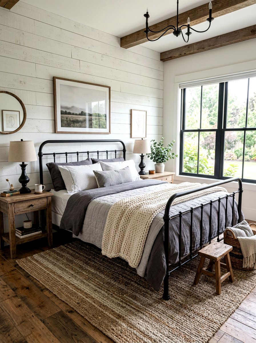 Modern Farmhouse Black Bed - 30 elevated bed styling bedroom ideas