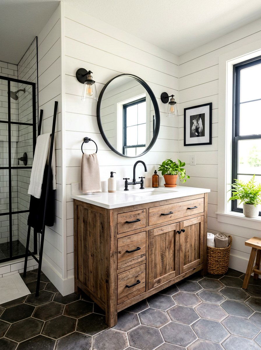 Modern Farmhouse Bridge Faucet - 30 bridge faucet bathroom ideas
