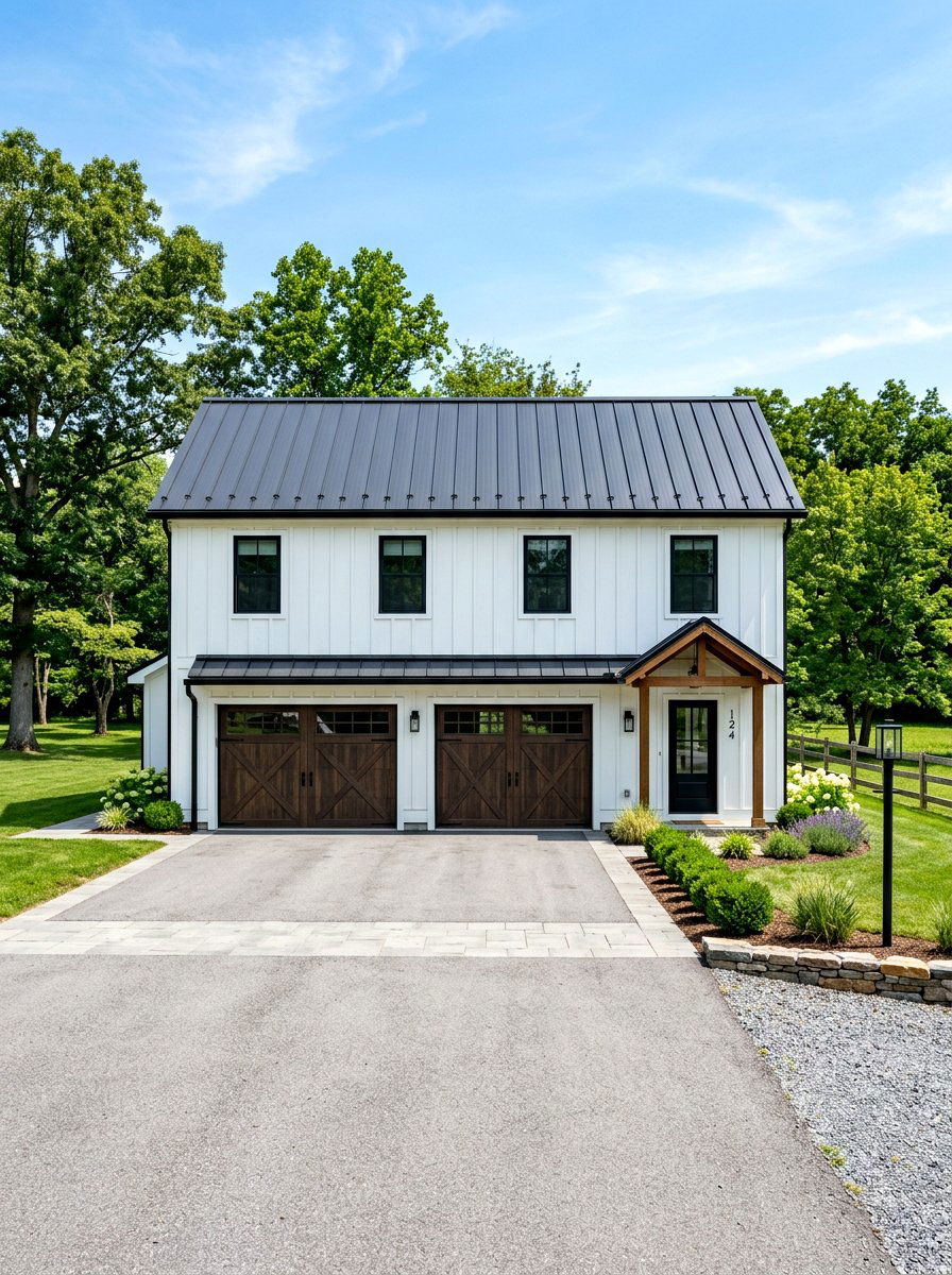 Modern Farmhouse Carriage House - 30 carriage house ideas