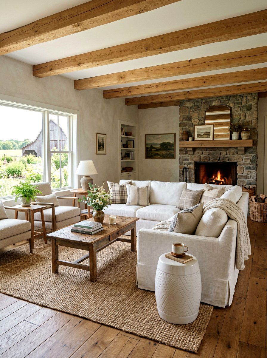 Modern Farmhouse Ceramic Drink Table - 30 drink table ideas