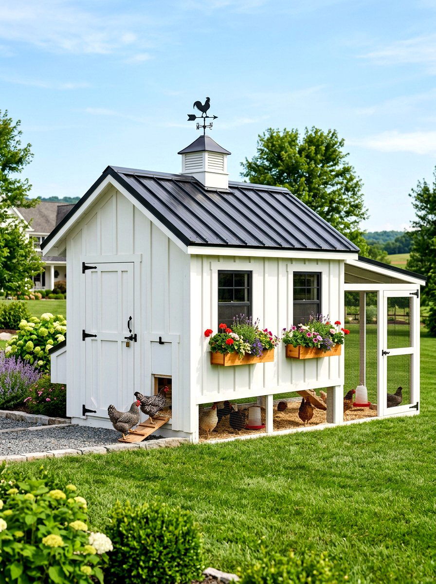Modern Farmhouse Chicken Coop - 30 chicken coop ideas