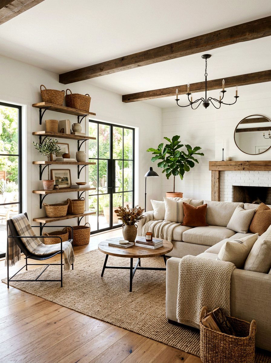 Modern Farmhouse Cottage - 30 cottage living room decor ideas