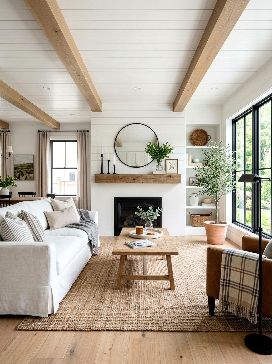 Modern Farmhouse Decor - 30 mantel shelf styling ideas