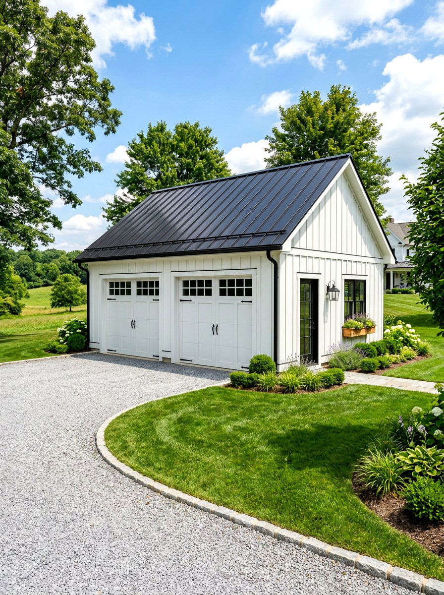 Modern Farmhouse Detached Garage - 30 detached garage exterior ideas