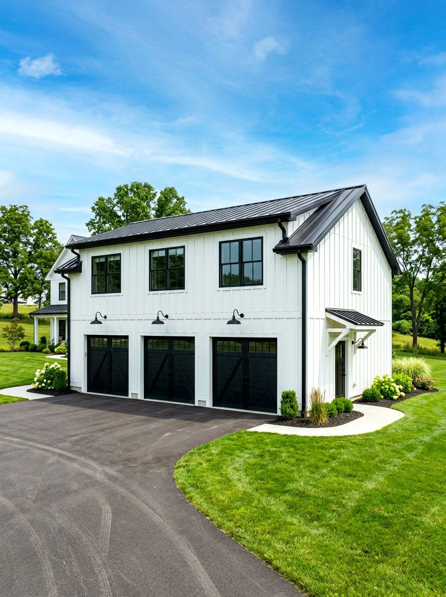 Modern Farmhouse Detached Garage - 30 detached garage curb appeal ideas