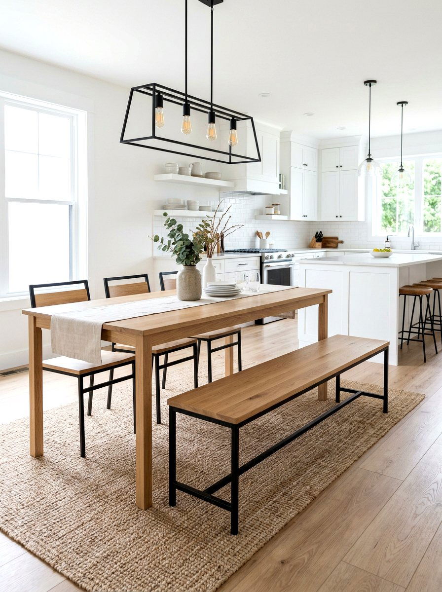 30 Farmhouse Dining Bench Ideas to Upgrade Your Everyday Table