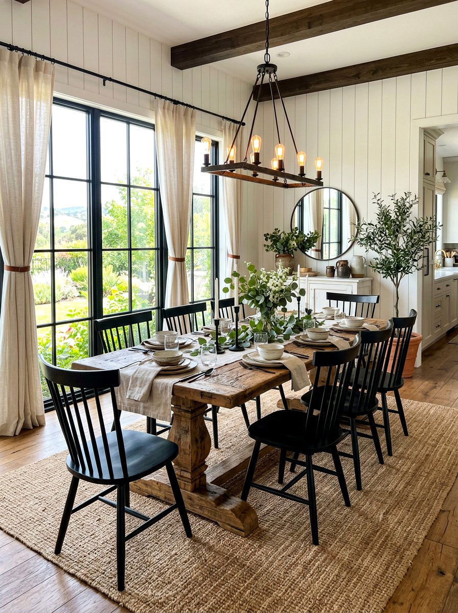 Modern Farmhouse Dining Room - 30 modern dining room ideas