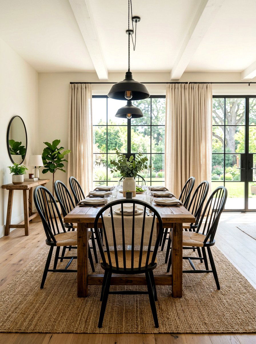 Modern Farmhouse Dining Room - 30 dining room makeover ideas