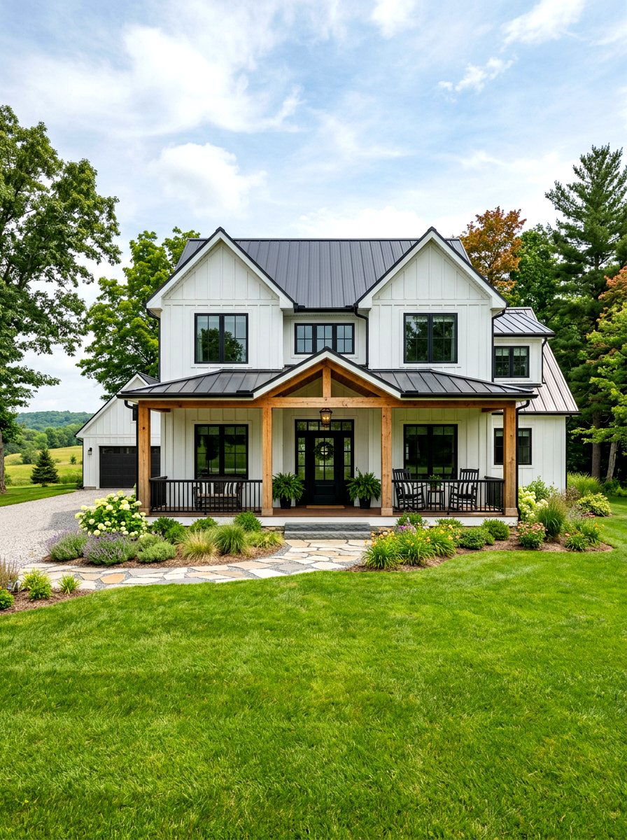 Modern Farmhouse Exterior - 30 country house exterior ideas