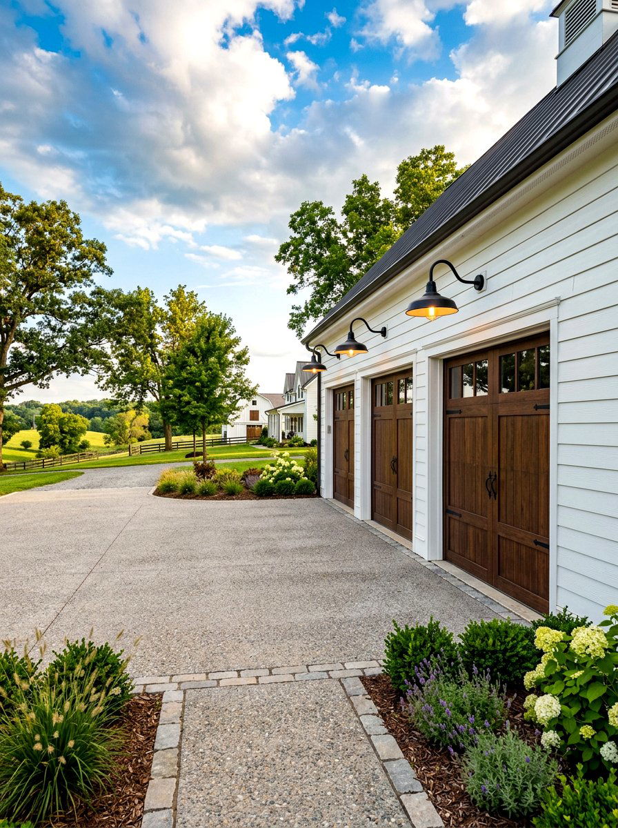 Modern Farmhouse Exterior Lights - 30 driveway lighting ideas