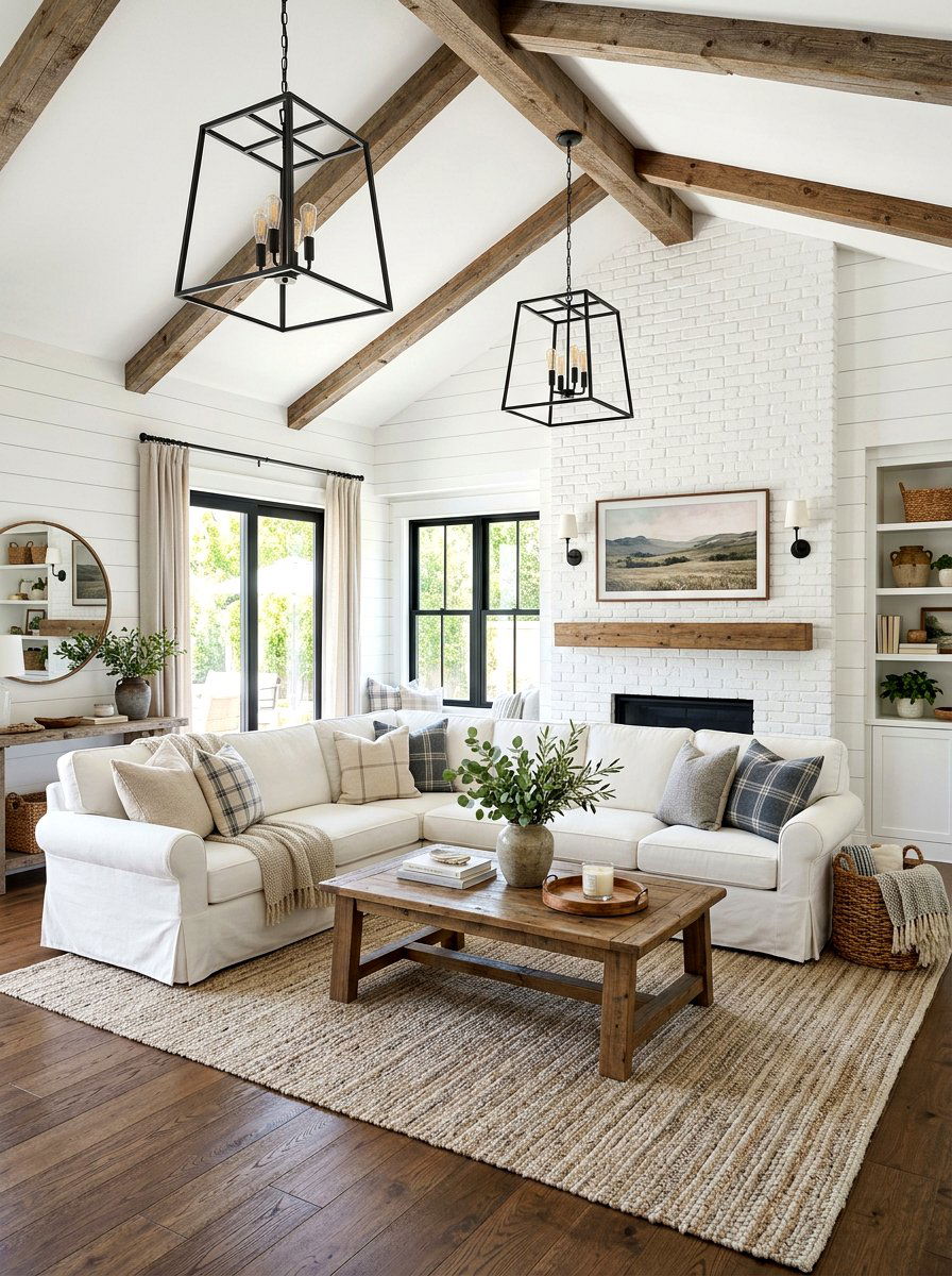 Modern Farmhouse Family Room - 30 family room decor ideas