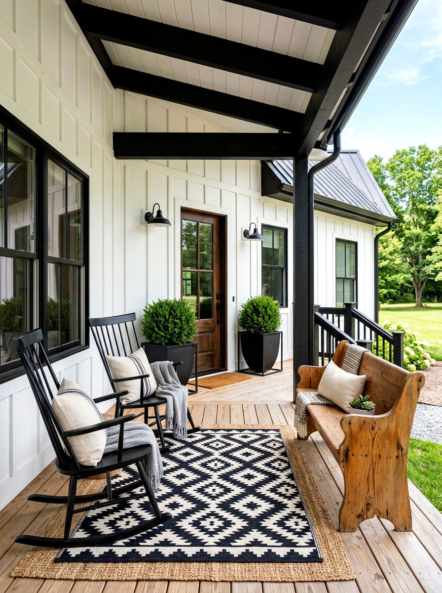 Modern Farmhouse Front Porch - 30 summer front porch ideas