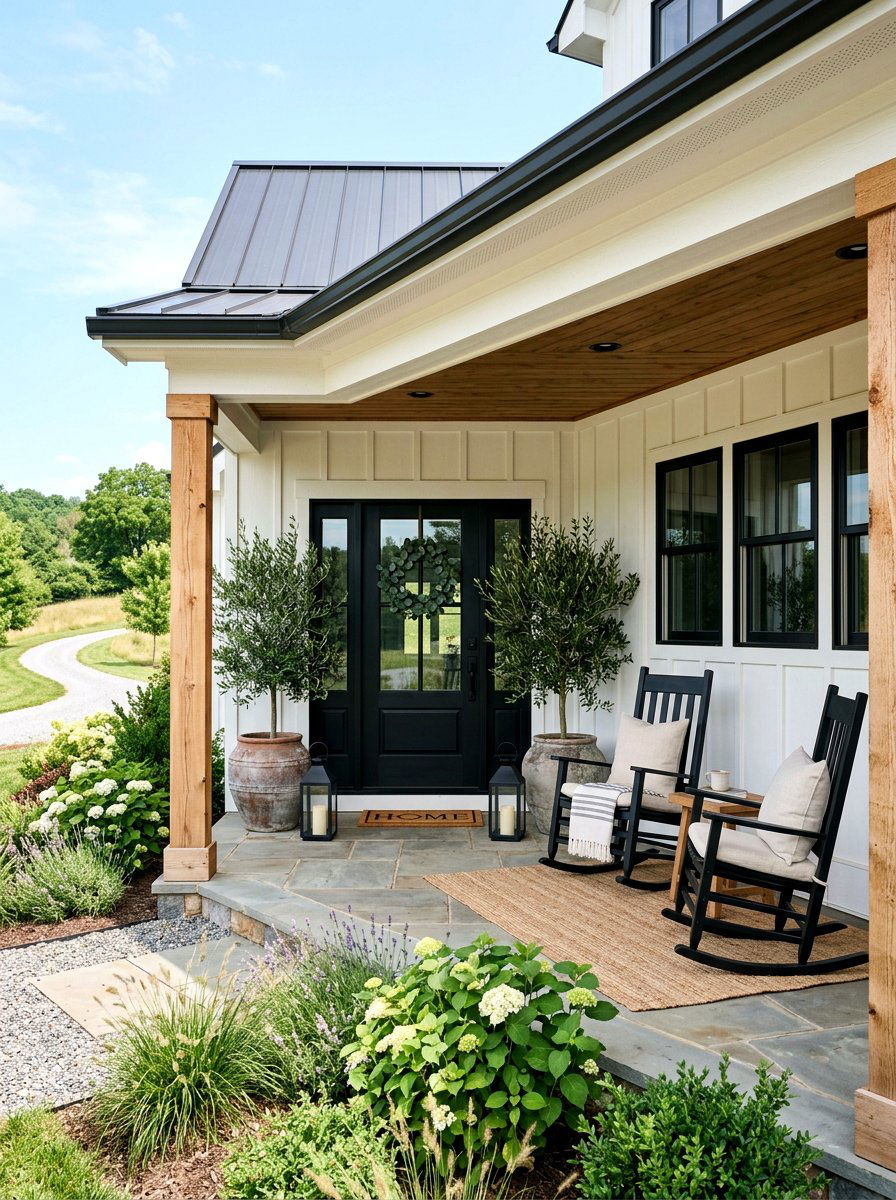 Modern Farmhouse Front Porch - 30 charming front porch ideas aesthetic
