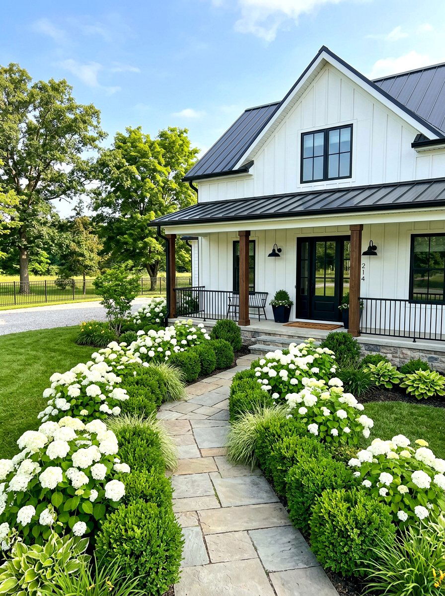 Modern Farmhouse Front Yard - 30 front yard landscaping ideas