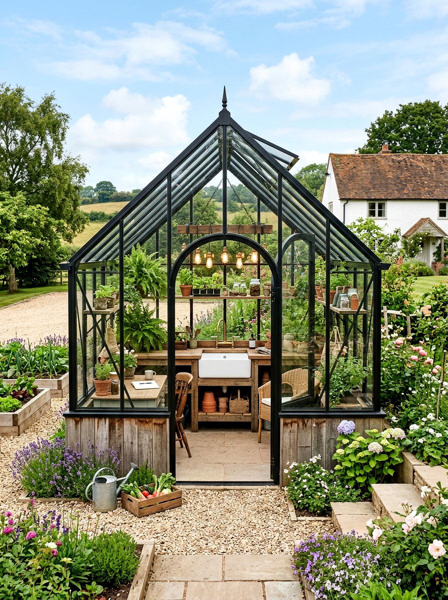 Modern Farmhouse Greenhouse - 30 modern greenhouse ideas