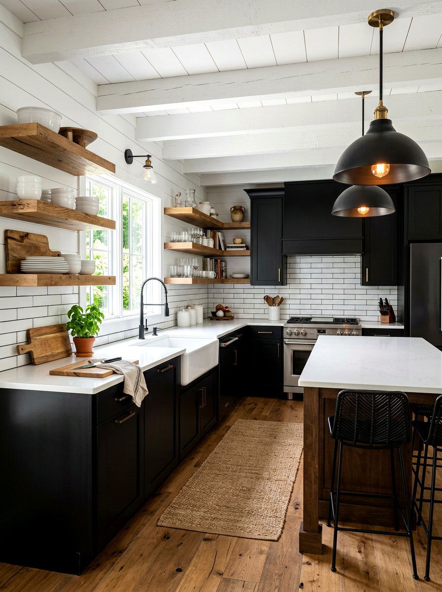 Modern Farmhouse Kitchen - 30 small cottage kitchen ideas
