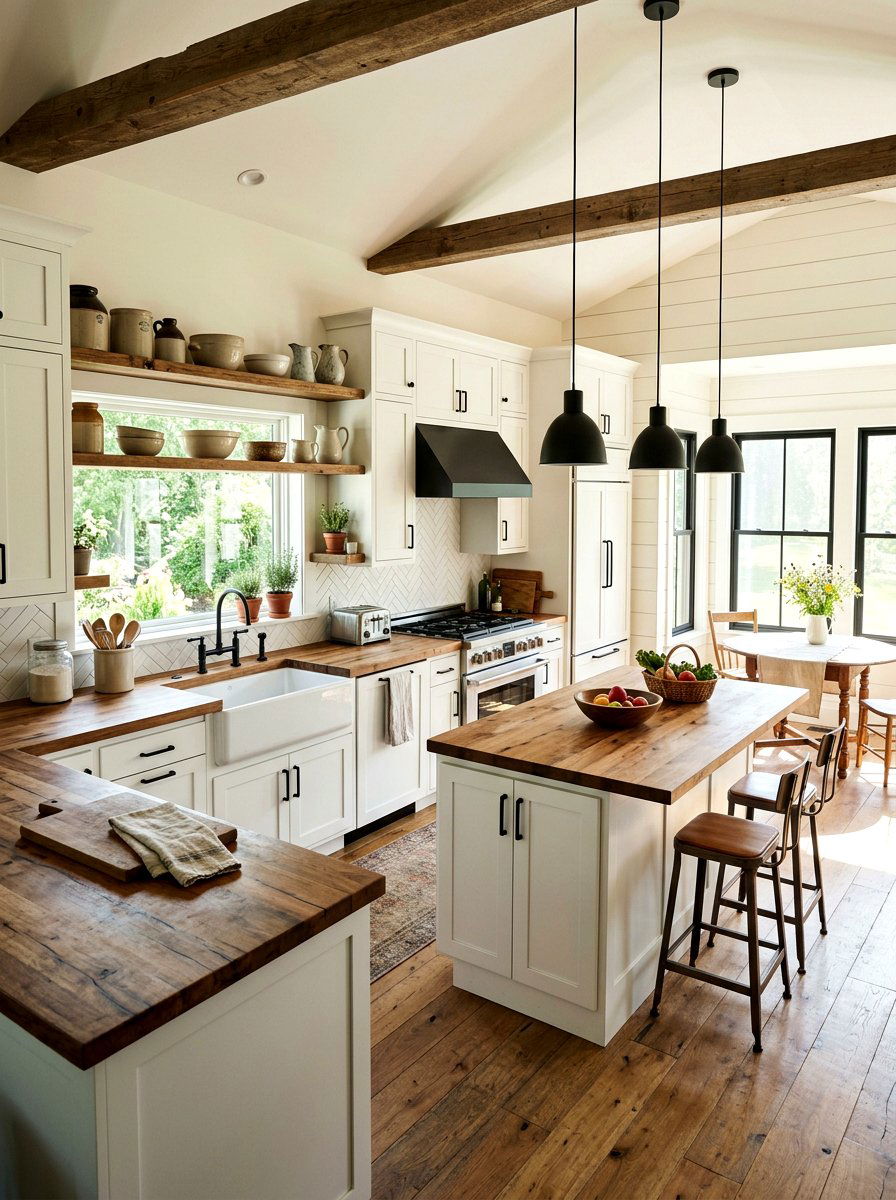 Modern Farmhouse Kitchen - 30 tiny cottage decor ideas