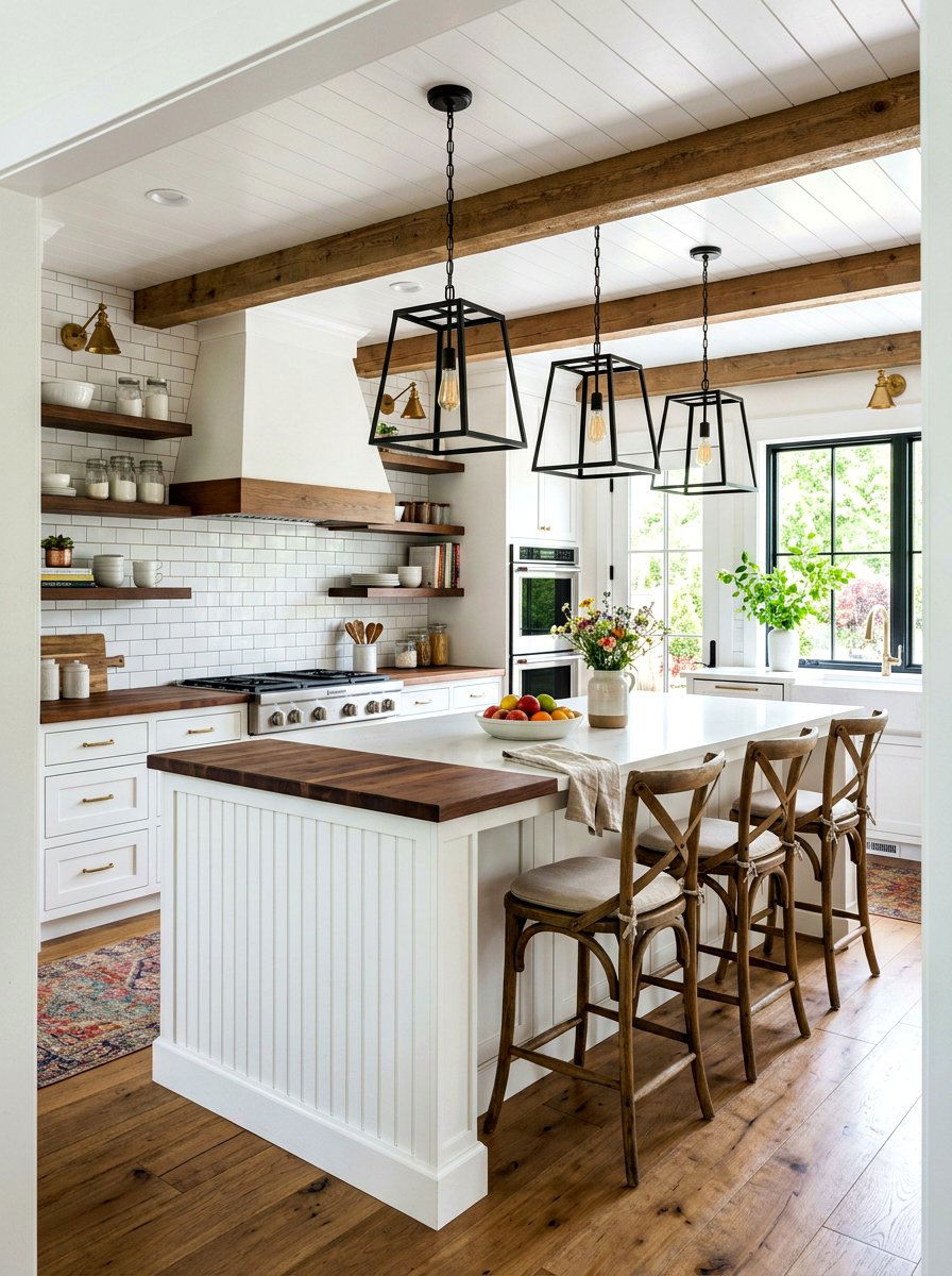 Modern Farmhouse Kitchen Island - 30 breakfast bar ideas