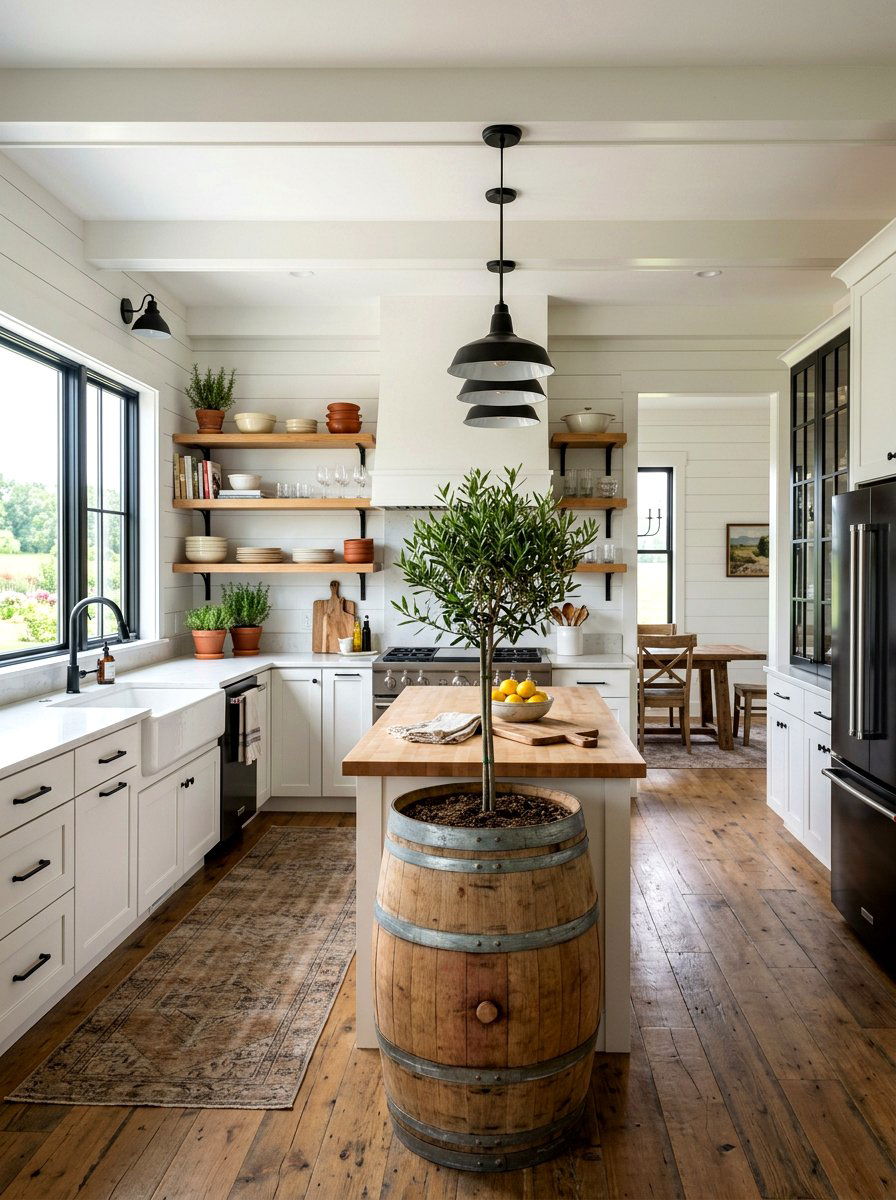 Modern Farmhouse Kitchen Olive Tree - 30 olive tree decor ideas