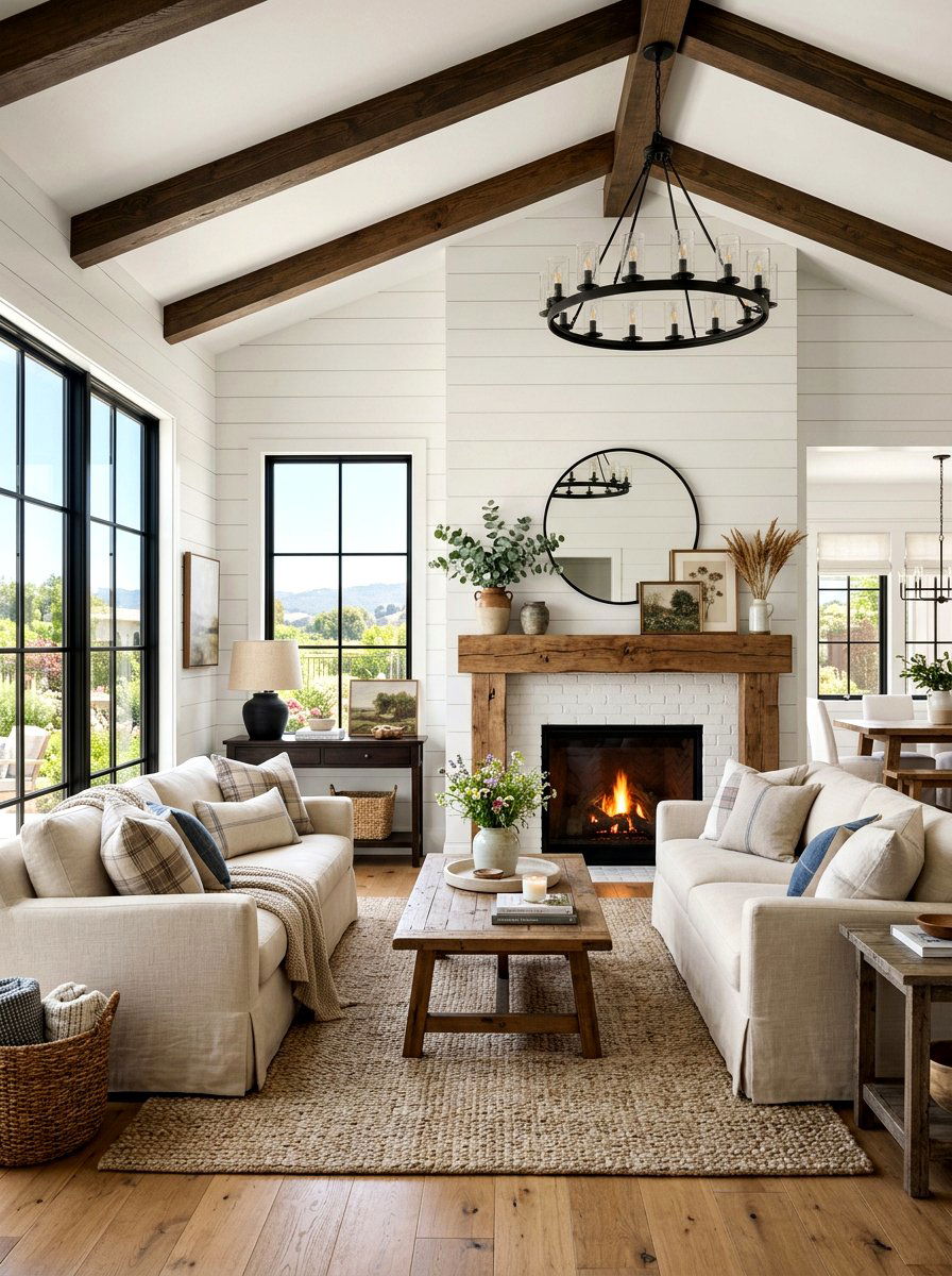 Modern Farmhouse Living Room - 30 modern living room ideas