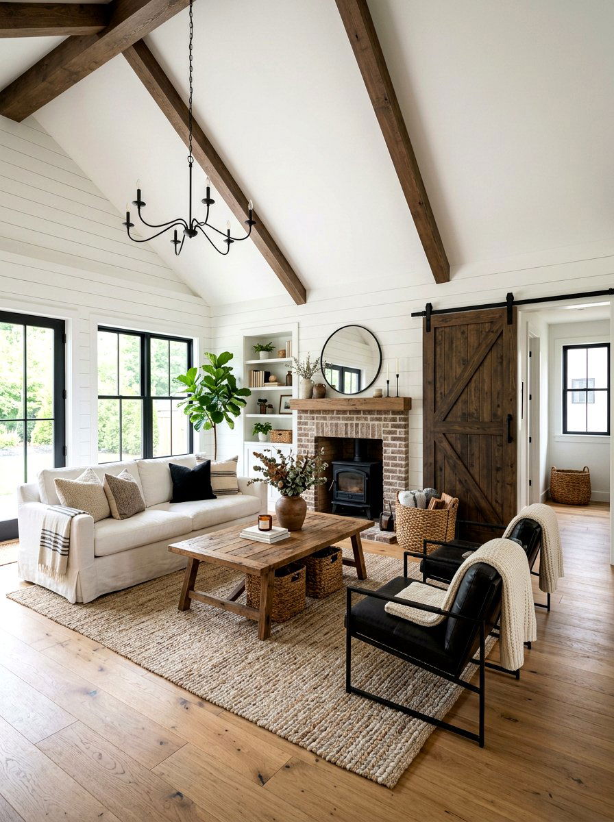 Modern Farmhouse Living Room - 30 small space living room ideas