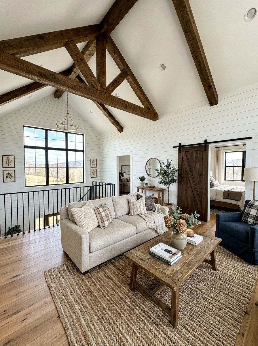 Modern Farmhouse Loft - 30 upstairs loft ideas