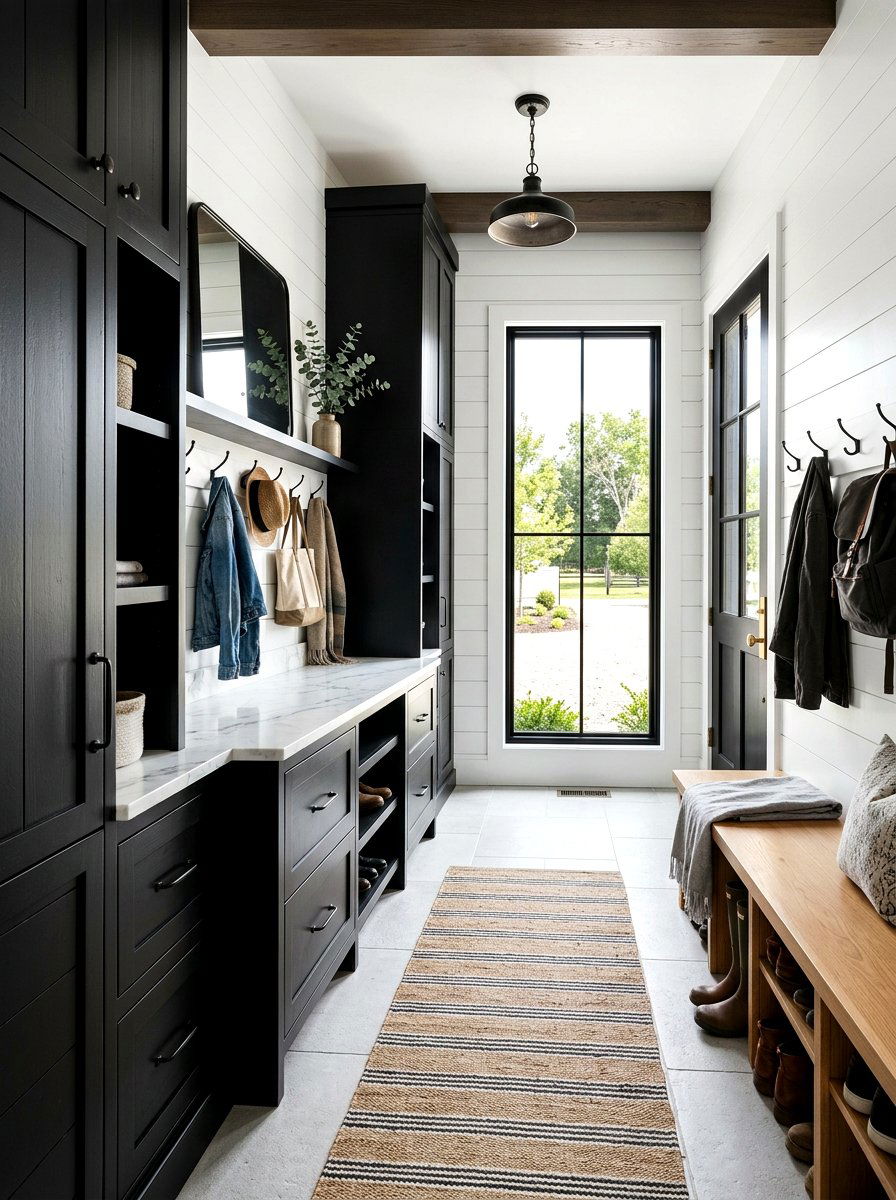 Modern Farmhouse Mudroom - 30 farmhouse mudroom ideas
