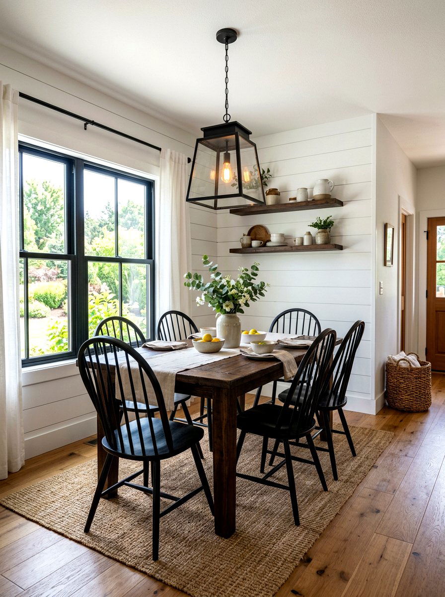 Modern Farmhouse Nook - 30 small dining nook ideas