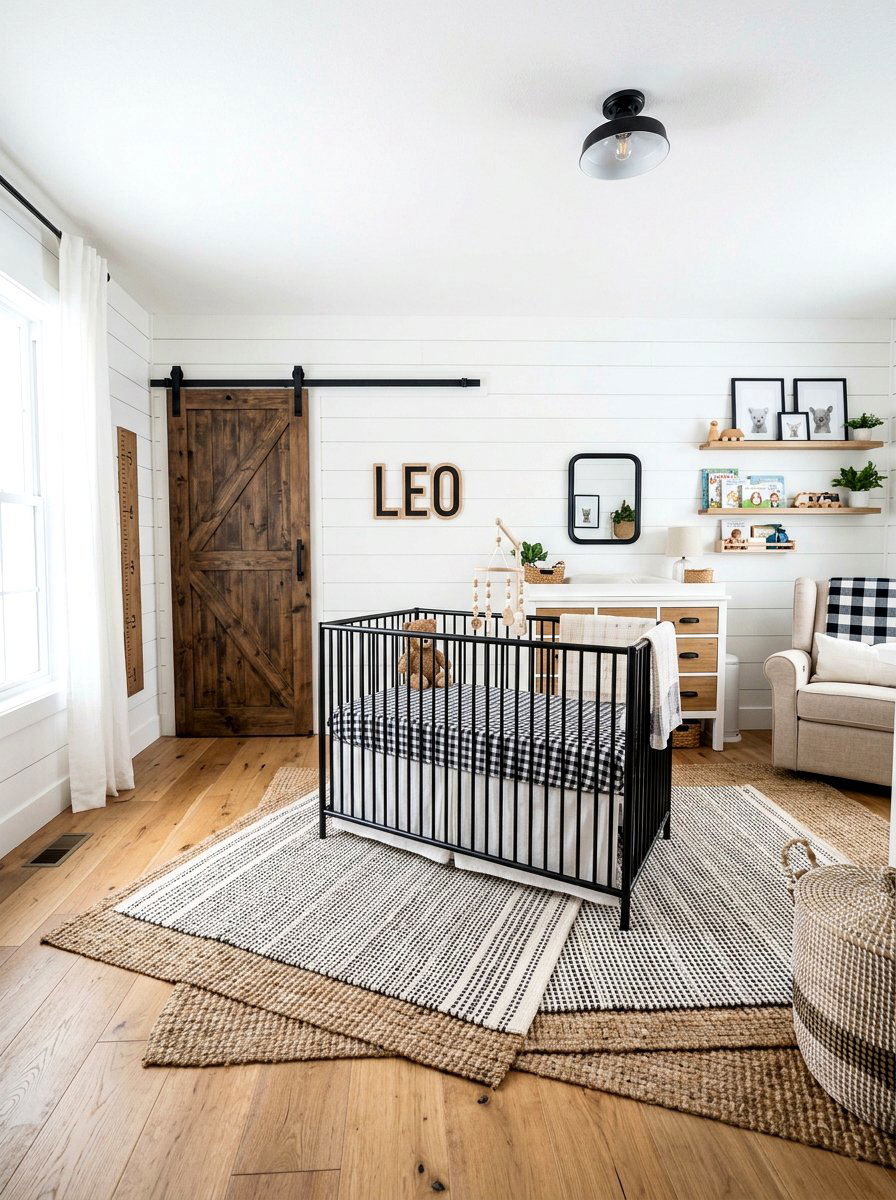 Modern Farmhouse Nursery - 30 nursery ideas