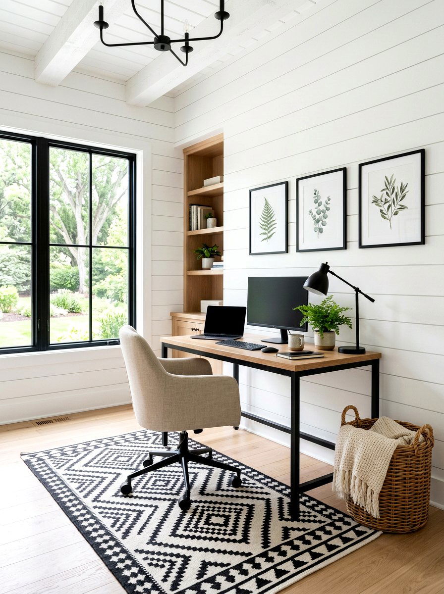 Modern Farmhouse Office - 30 home office ideas