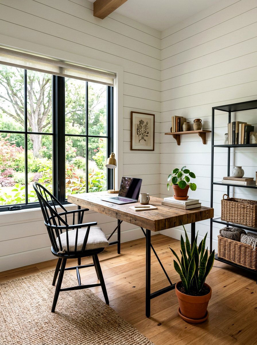Modern Farmhouse Office - 30 cozy office ideas