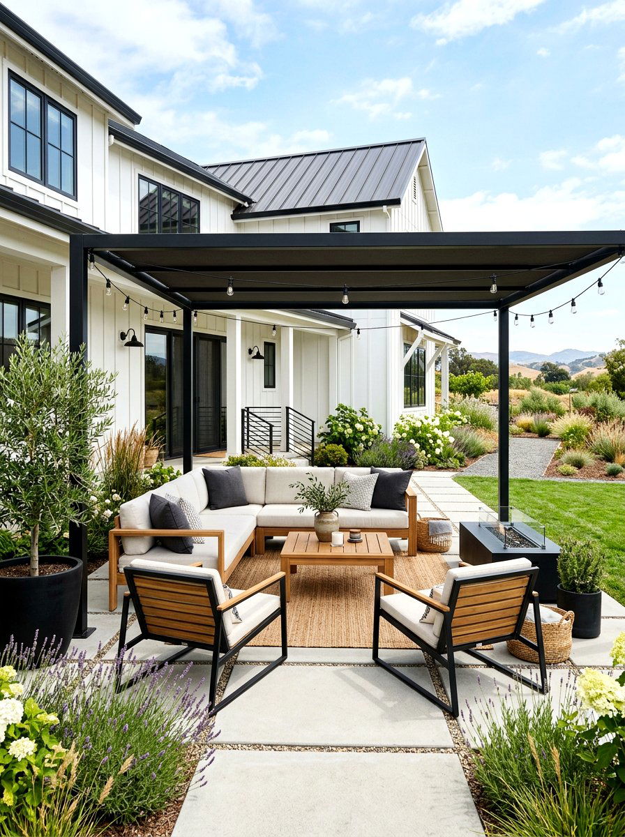 Modern Farmhouse Patio - 30 wine country patio ideas