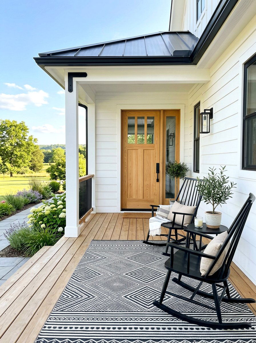 Modern Farmhouse Porch - 30 porch gathering ideas