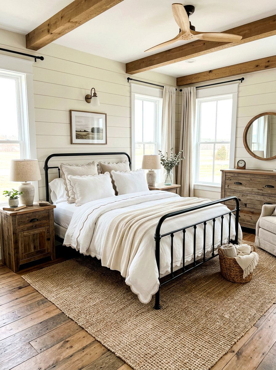 Modern Farmhouse Scalloped Bedding - 30 scalloped pillow bedding ideas