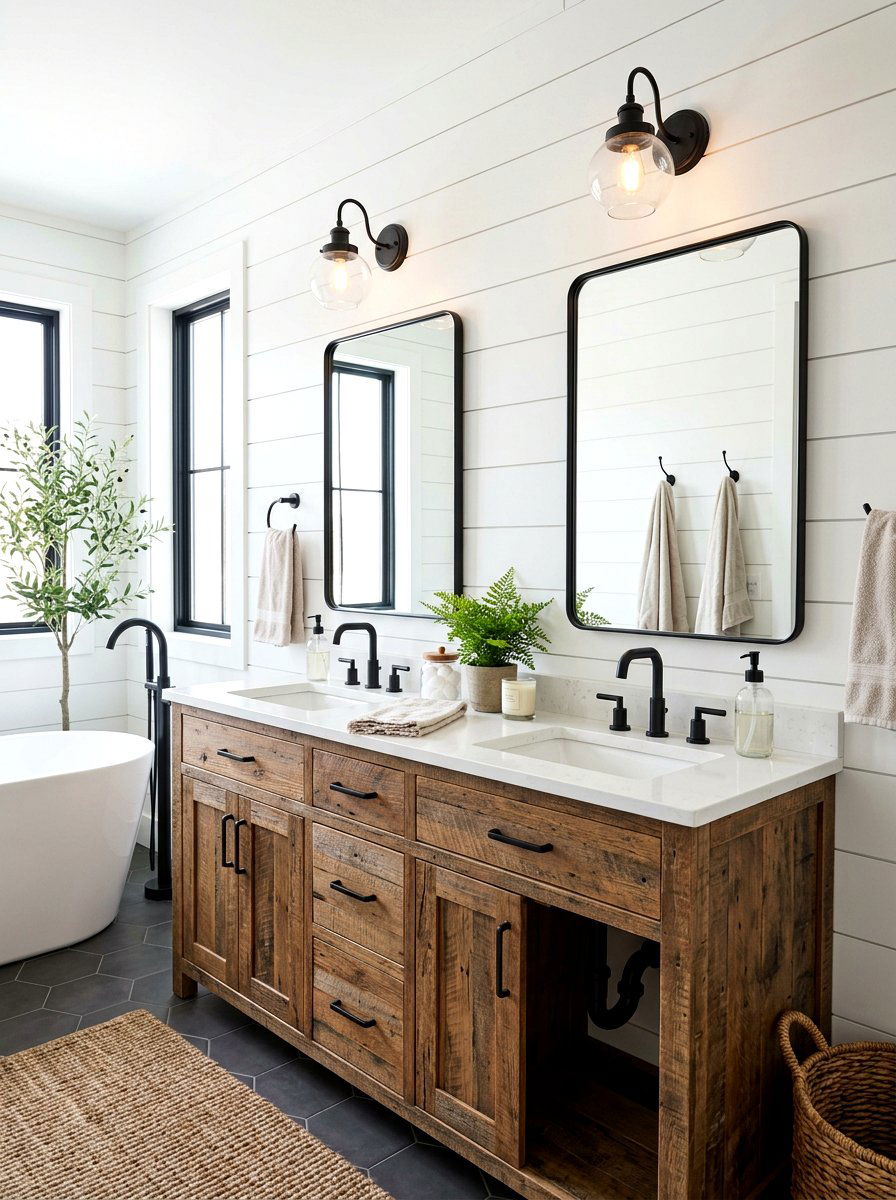 Modern Farmhouse Sconce - 30 vanity lighting ideas