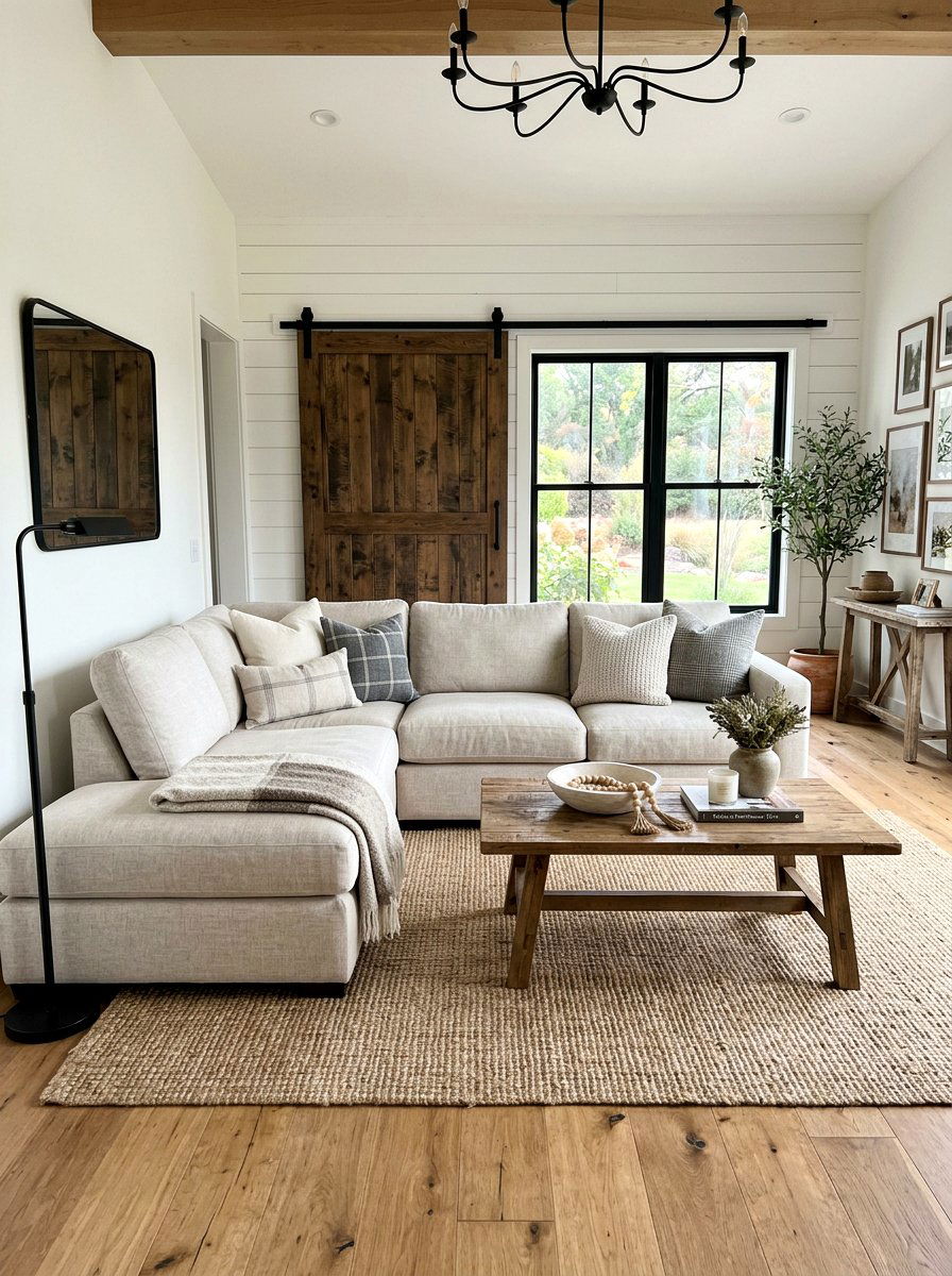 Modern Farmhouse Sectional Layout - 30 sofa chaise layout ideas