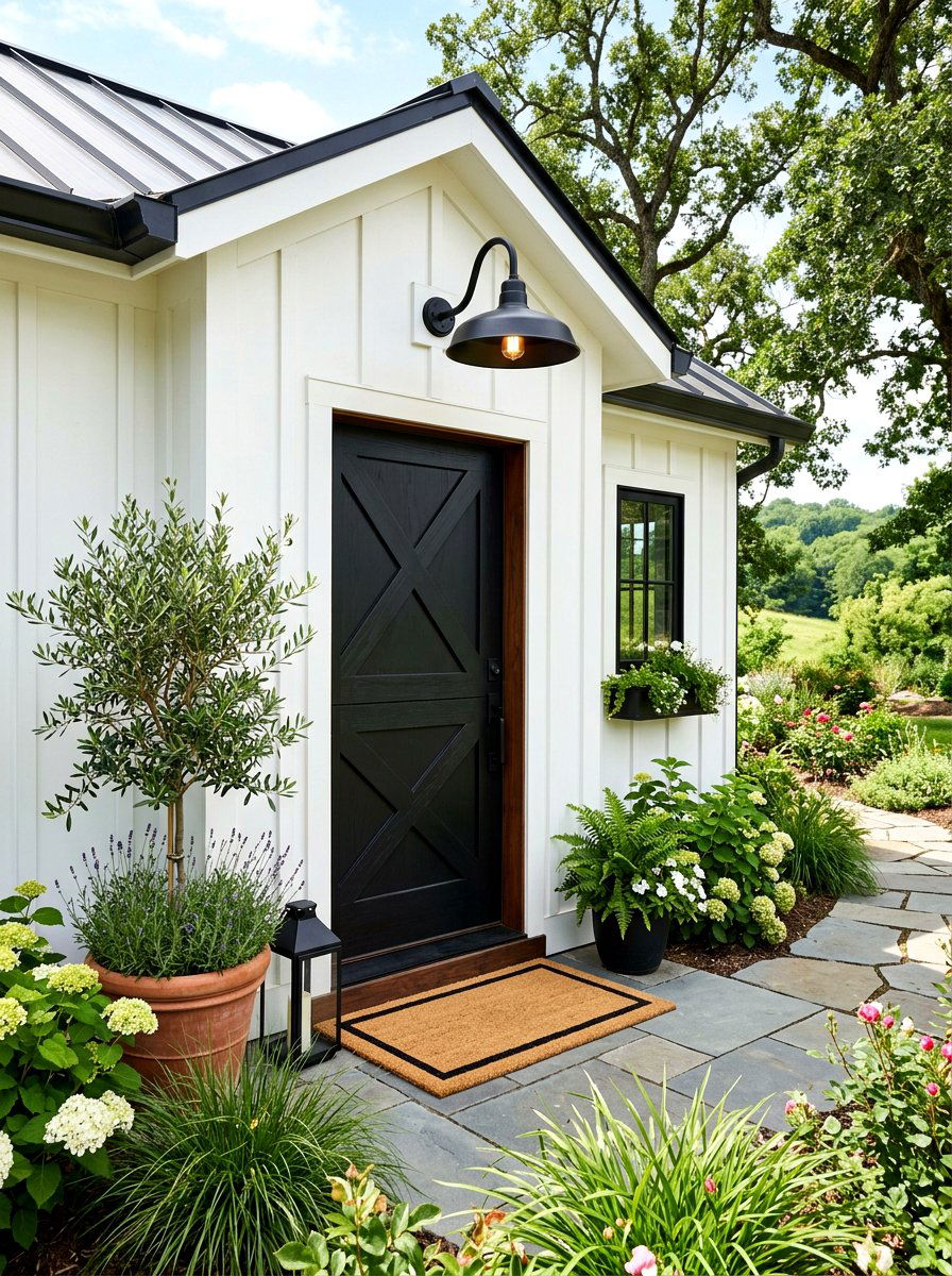 Modern Farmhouse Side Door - 30 side entrance ideas